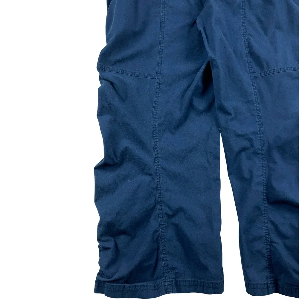 Danskin‎ Capri Pants Womens 16 Blue Ruched Cargo Cropped Hiking Outdoor